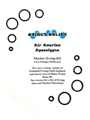 Air America Apocalypse High Pressure System compatible o-ring kit